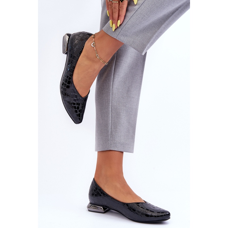 PD1 Flache Vaani-Lederabsätze Schwarz Vaani 1