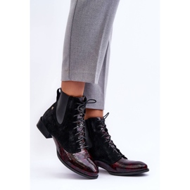 Maciejka Lederstiefel mit flachem Absatz 06200-08 Schwarz 1