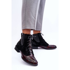 Maciejka Lederstiefel mit flachem Absatz 06200-08 Schwarz 2