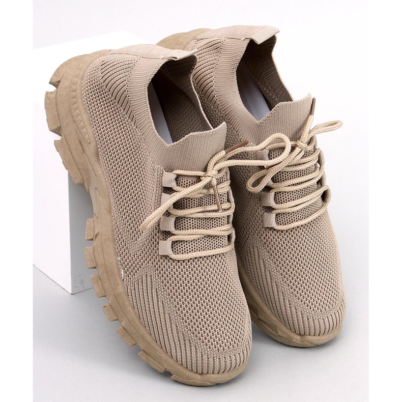 Maure Khaki Sockensneaker beige 1