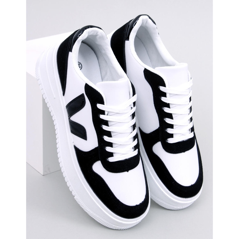 Pyles Schwarze Damen-Sneaker weiß 1