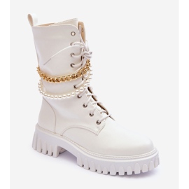 Große Lederarbeiter mit Kette, weißer Name 1