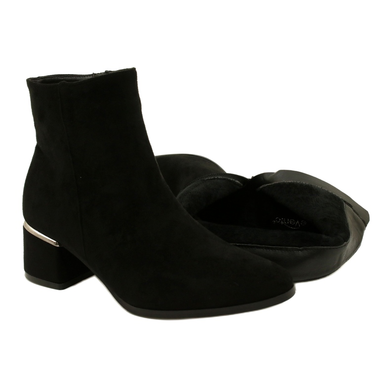 Evento Wildlederstiefel mit Silberverzierung, Schwarz 23BT35-6420 5