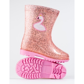 High Glitter Shelovet Regenstiefel für Mädchen, hellrosa 2