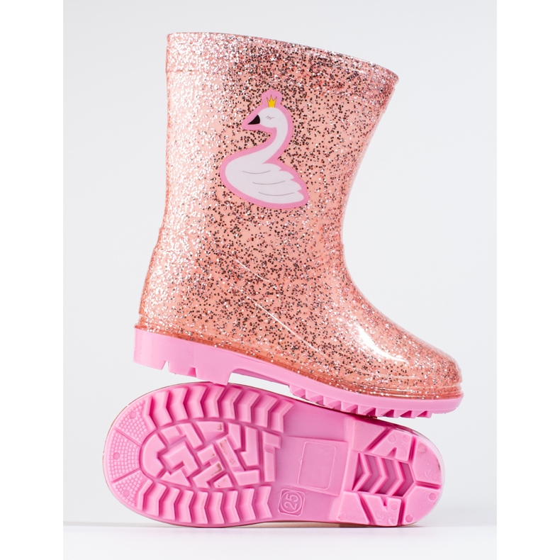 High Glitter Shelovet Regenstiefel für Mädchen, hellrosa 2