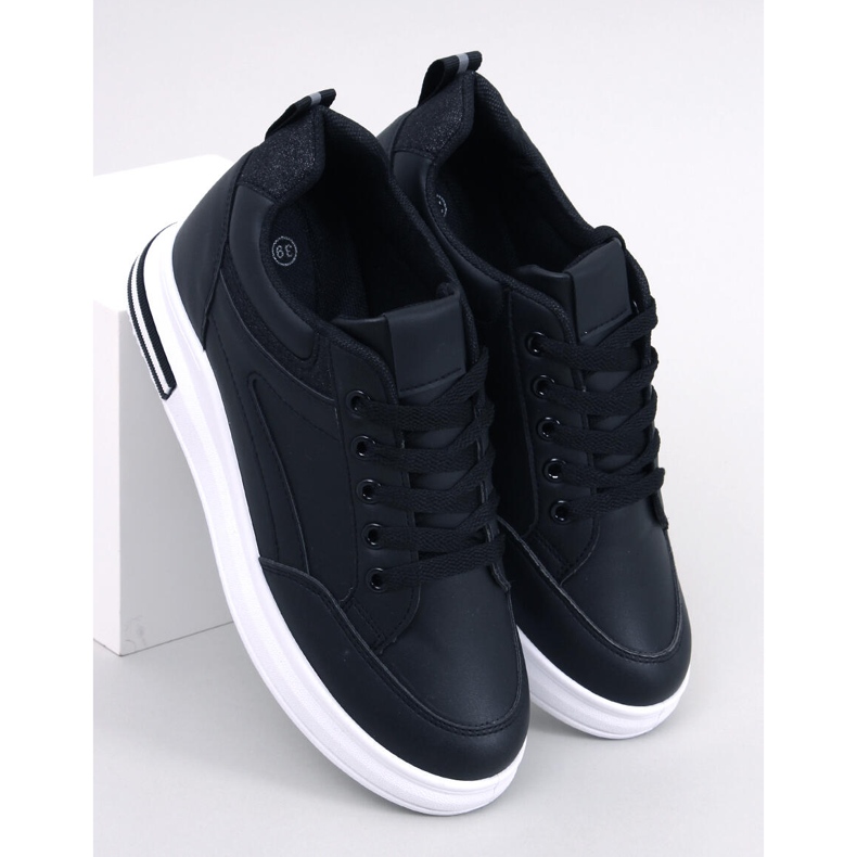 Schwarze Cheeve-Sneaker mit Keilabsatz 1