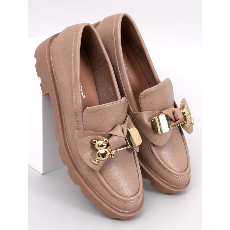 Goldene Teddybär-Loafer in Honig-Khaki beige 1