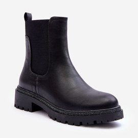 Damen-Jodhpur-Stiefel aus Leder in Schwarz von Crowder 1