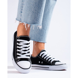 Klassischer schwarzer Shelovet Damen-Sneaker 2