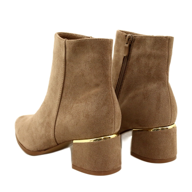 Evento Wildlederstiefel mit Goldverzierung, Beige 23BT35-6420 3