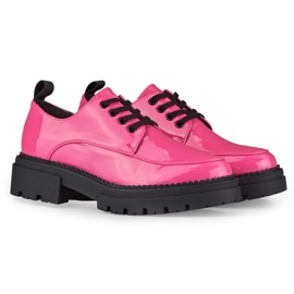La.Fi Rosa lackierte Schnürschuhe 1