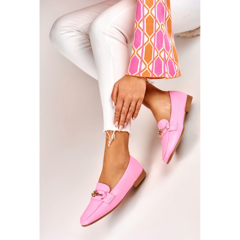 Rosa flache Schuhe 1