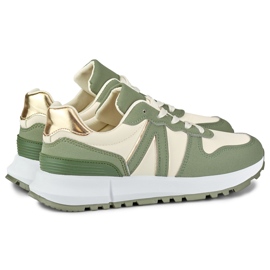 Damen-Sneaker in Grün und Beige 1