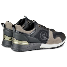 Modische schwarze Jersey-Sneaker 1