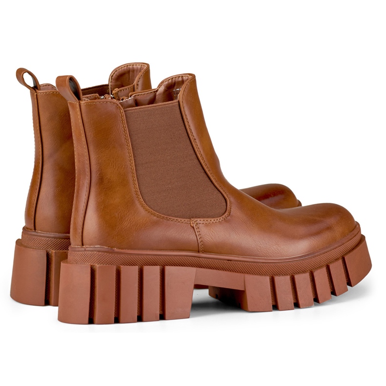 Braune Damen-Arbeitsstiefel von Veris 1