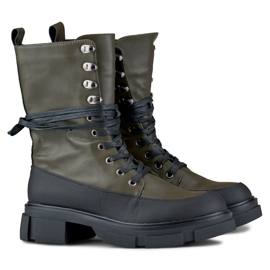 Hochgeschnürte Damenstiefel von Garlin schwarz 1