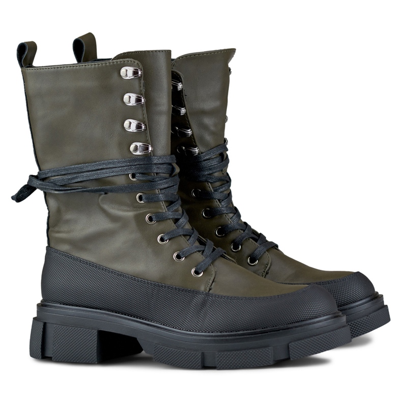 Hochgeschnürte Damenstiefel von Garlin schwarz 1