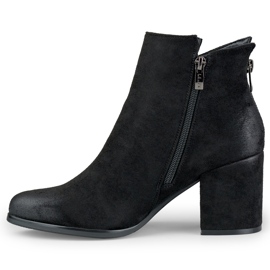 Schwarze Wildleder-Stiefeletten für Damen von Charlotte 1