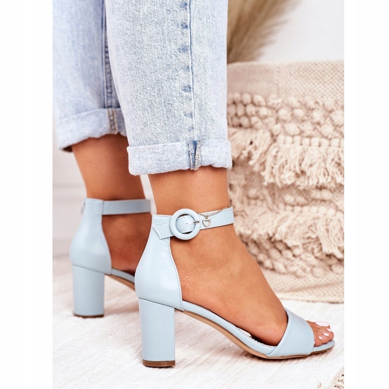 Evento Damen Sandalen auf einem hohen Absatz Lexi Blue blau 1