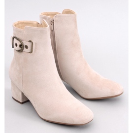 Lanne Beige Stiefel mit niedrigem Absatz 1