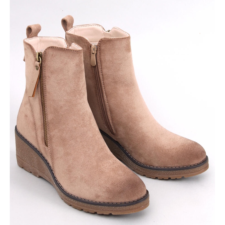 Meyer Beige Keilstiefel 1