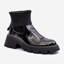 Lackierte Jodhpur-Stiefel für Damen Black Pavo schwarz 1