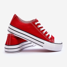 FB3 Klassische Low-Plateau-Sneaker in Rot von Jazlyn 1