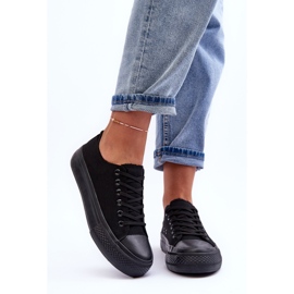 FB3 Klassische Low-Plateau-Sneaker in Schwarz von Jazlyn 1