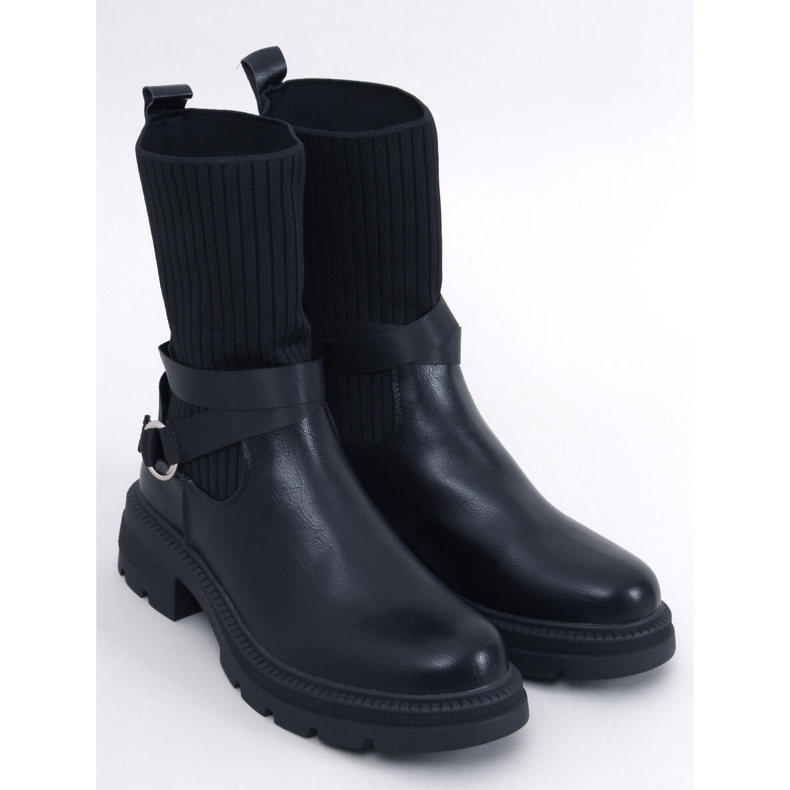 Schwarze elastische Stiefeletten von Shaffer 1