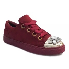 Reich verzierte Sneakers 6192 Rot 1