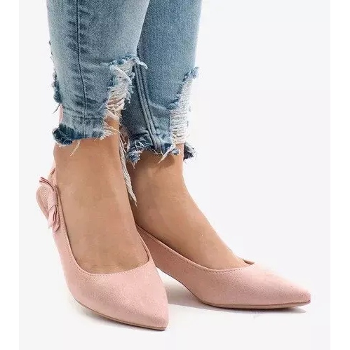 Pinke Pumps auf einem B-43-Absatz rosa 1