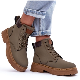 Trapper-Stiefel für Damen in warmem Grün von Corbin 9