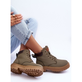 Trapper-Stiefel für Damen in warmem Grün von Corbin 8