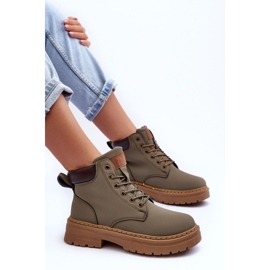 Trapper-Stiefel für Damen in warmem Grün von Corbin 7