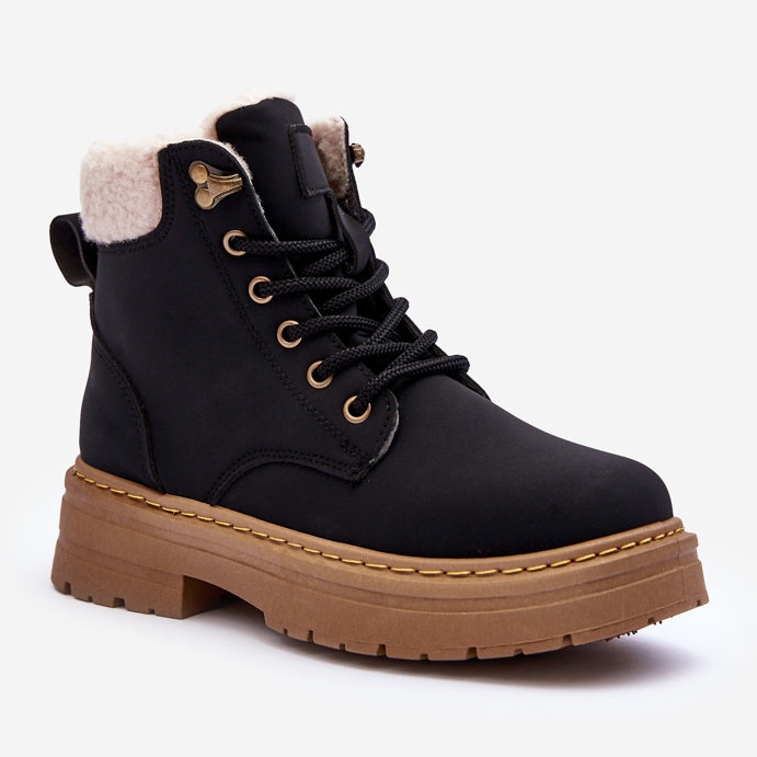 Damenstiefel mit Schaffell Schwarz Jette 1