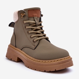 Damenstiefel mit Schaffell Grün Jette 1