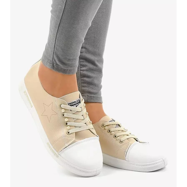 Beige klassische Sneakers QW8371-3 2