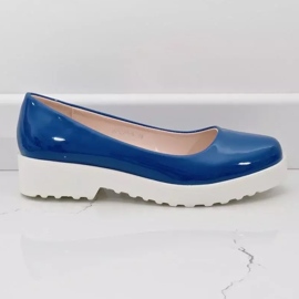 Blaue Keilschuhe zum Hineinschlüpfen BJ6223-5 2