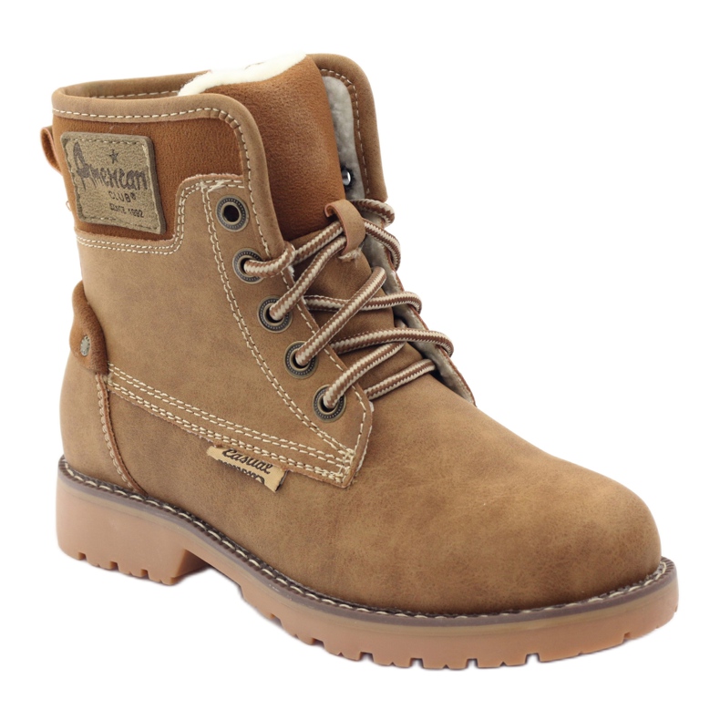 American Club Winterstiefel, Stiefel, Hausschuhe, amerikanisches 1904-Kamel braun mehrfarbig 1