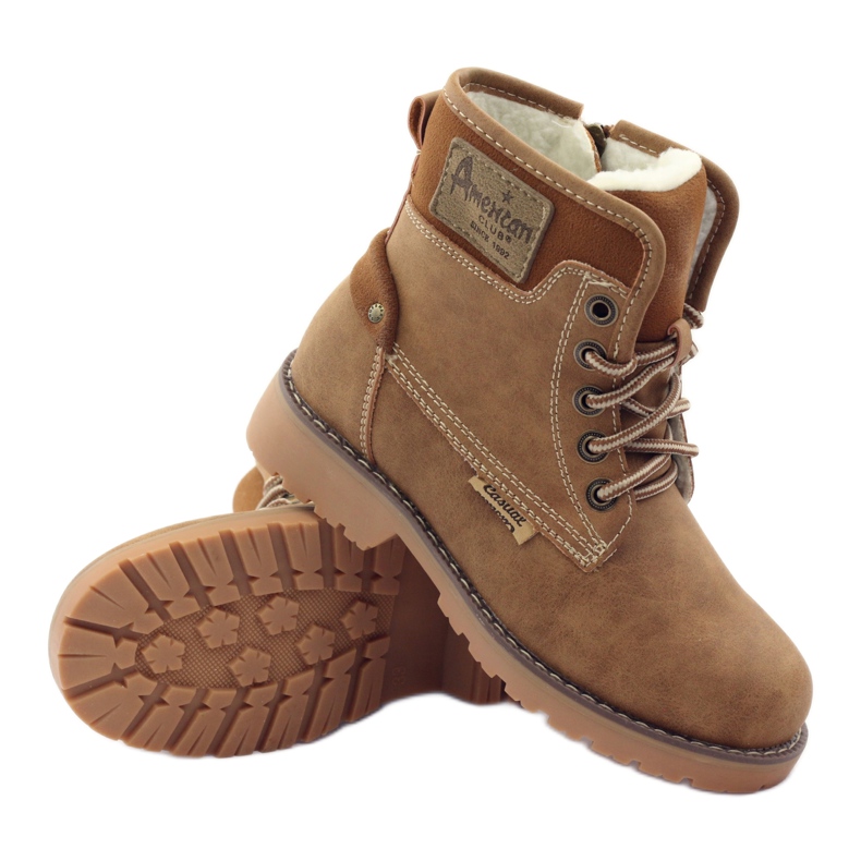 American Club Winterstiefel, Stiefel, Hausschuhe, amerikanisches 1904-Kamel braun mehrfarbig 3
