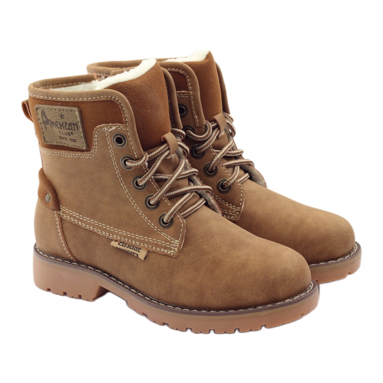 American Club Winterstiefel, Stiefel, Hausschuhe, amerikanisches 1904-Kamel braun mehrfarbig 4