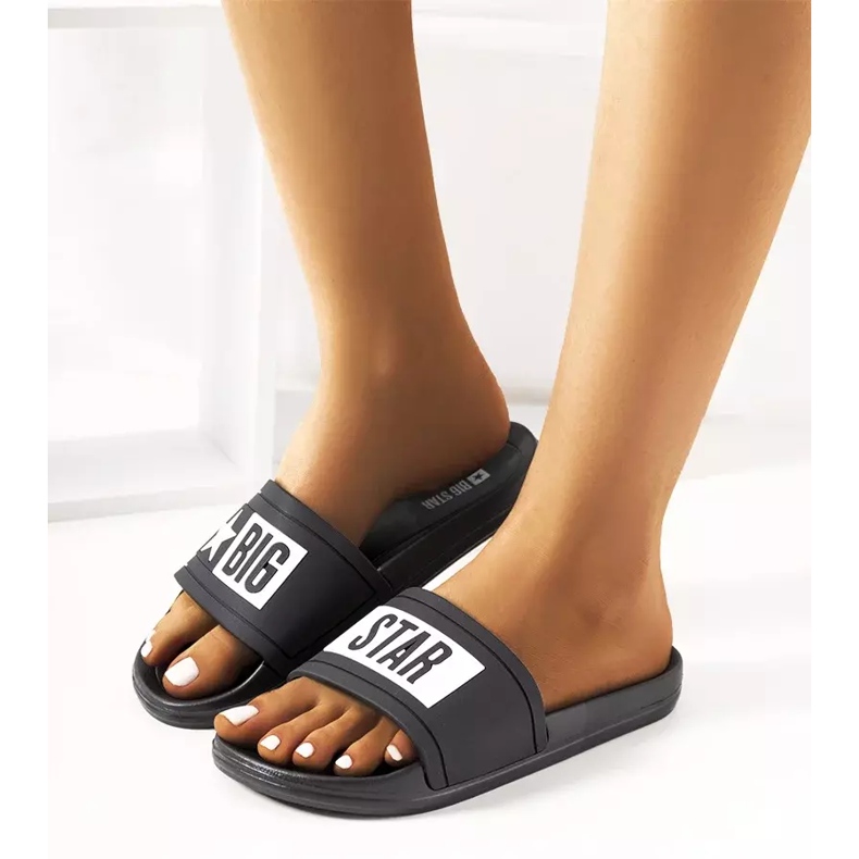 Schwarze Damen Big Star DD274A266 Hausschuhe 1