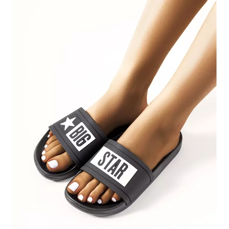 Schwarze Damen Big Star DD274A266 Hausschuhe 2