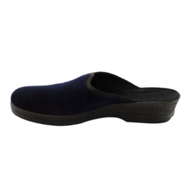 Stickerei Damenhausschuhe Befado 219d426 blau marineblau 2