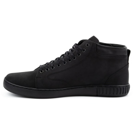 Polbut Creepers-Schuhe aus Leder für Herren 2108sw schwarz 1