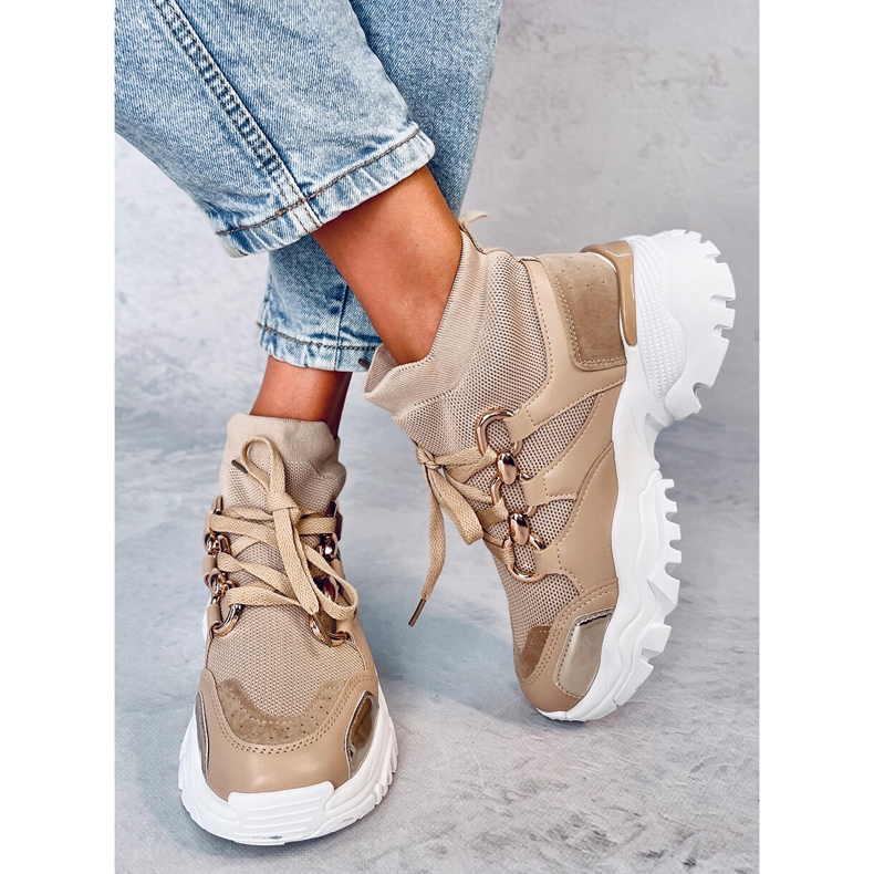 Petra Khaki Sockensneaker beige 2