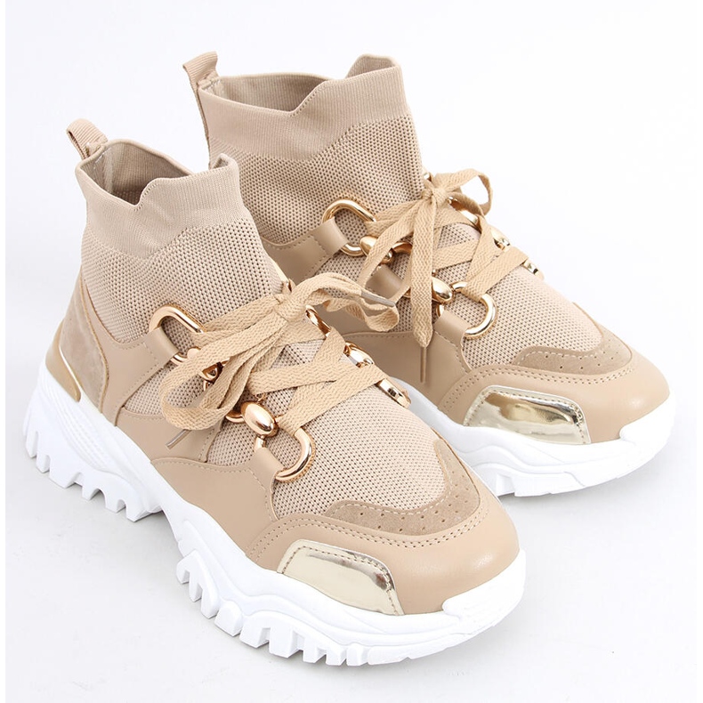 Petra Khaki Sockensneaker beige 1