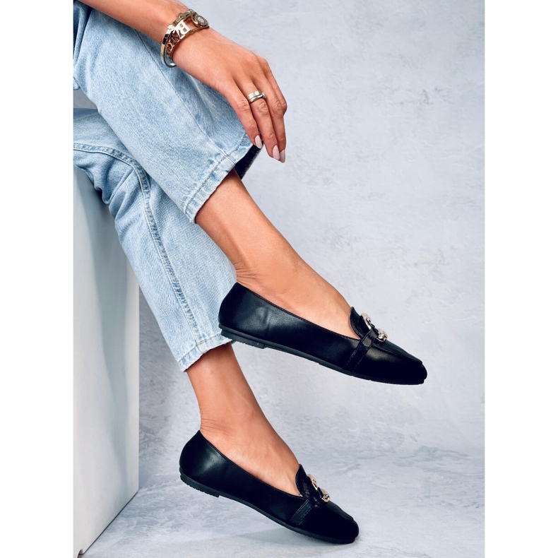 Saimon Black Damen-Loafer schwarz 2