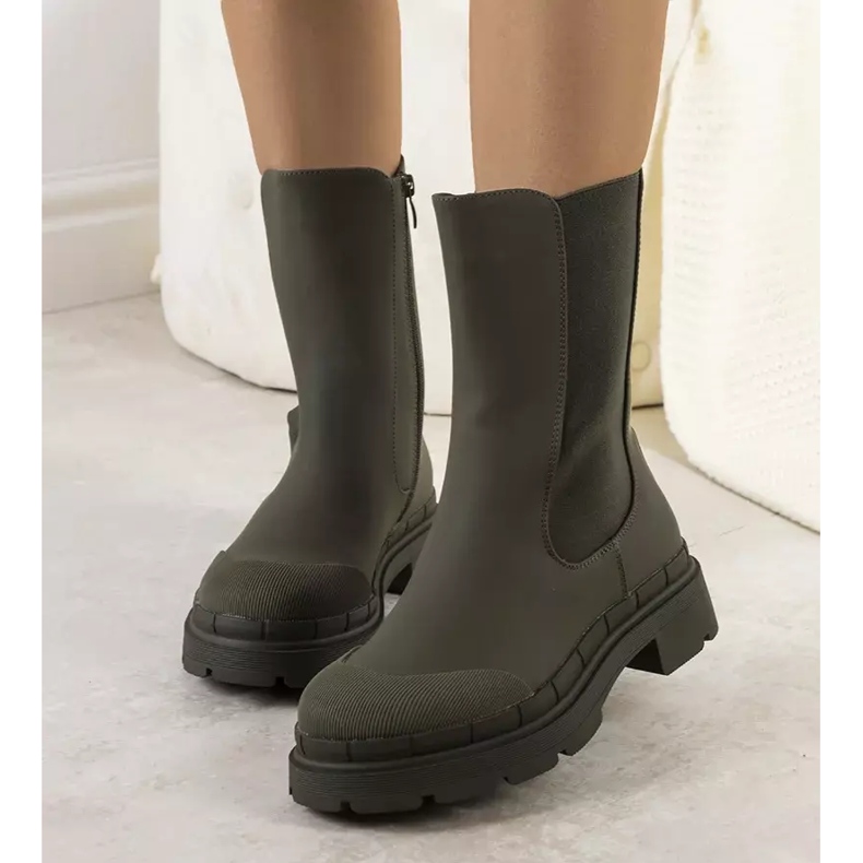 BM Grüne matte Antede-Stiefel 1