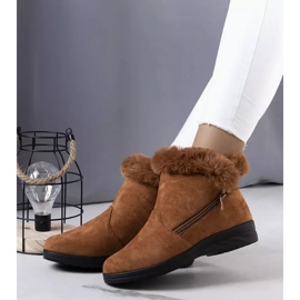 BM Braune, isolierte Schneestiefel mit Crina-Fell 2